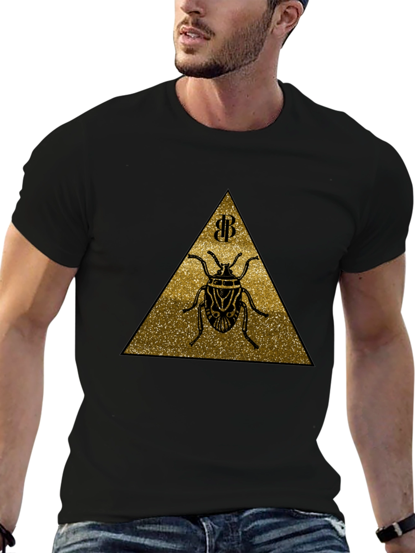 Golden Beetle Triangle Graphic Tee