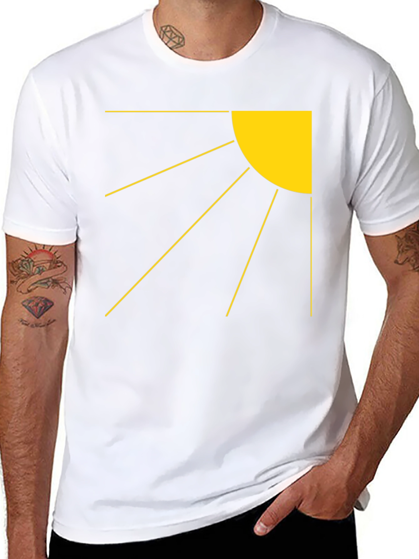 Rising Sun Graphic Tee - Black Cotton Blend