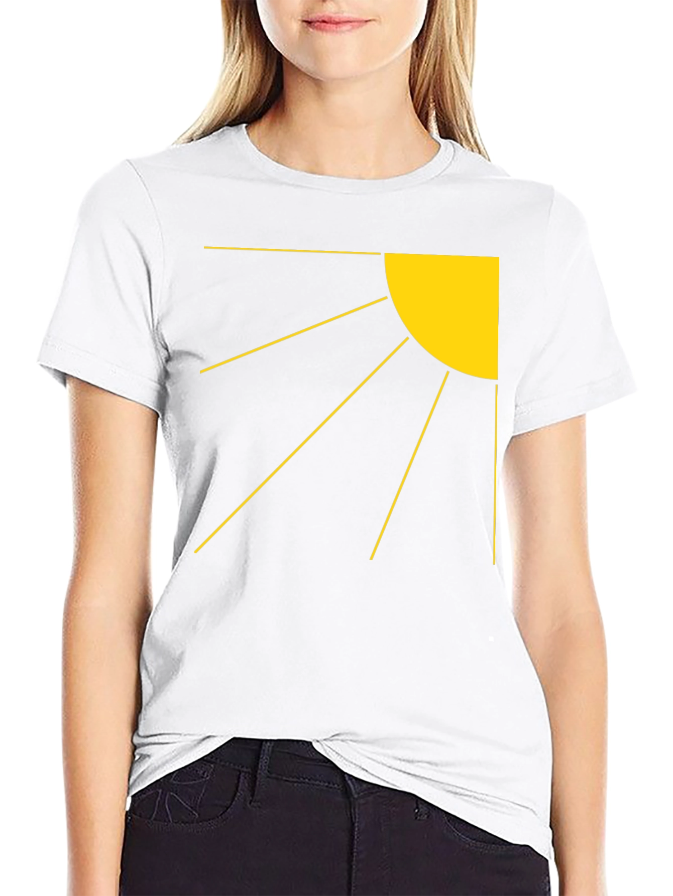 Rising Sun Graphic Tee - Black Cotton Blend