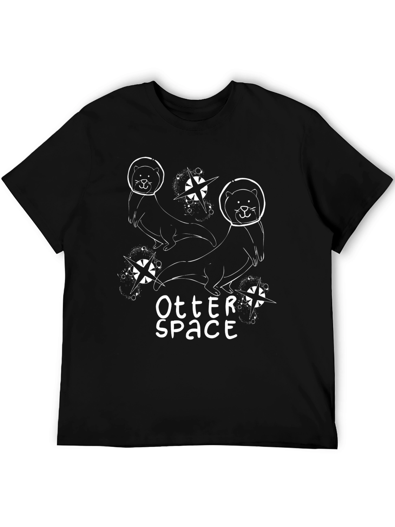 Otter Space Black Graphic T-Shirt