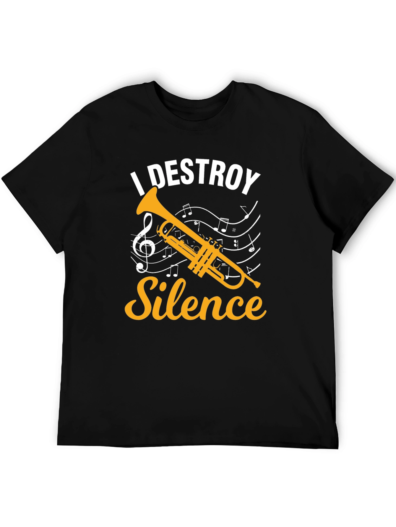 I Destroy Silence Trumpet Graphic T-Shirt