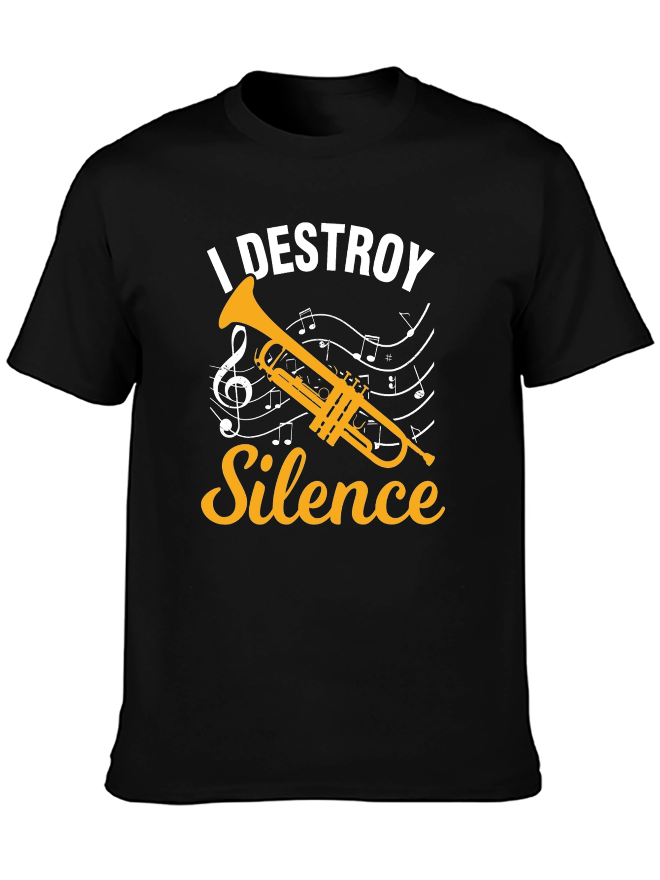 I Destroy Silence Trumpet Graphic T-Shirt