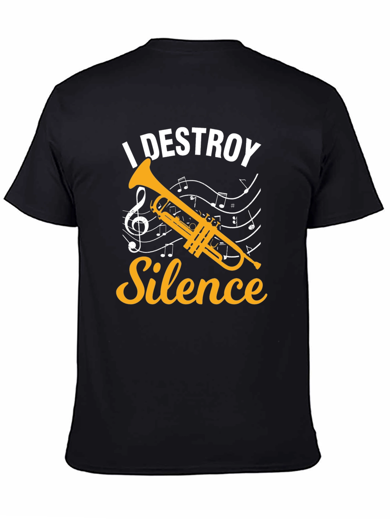 I Destroy Silence Trumpet Graphic T-Shirt