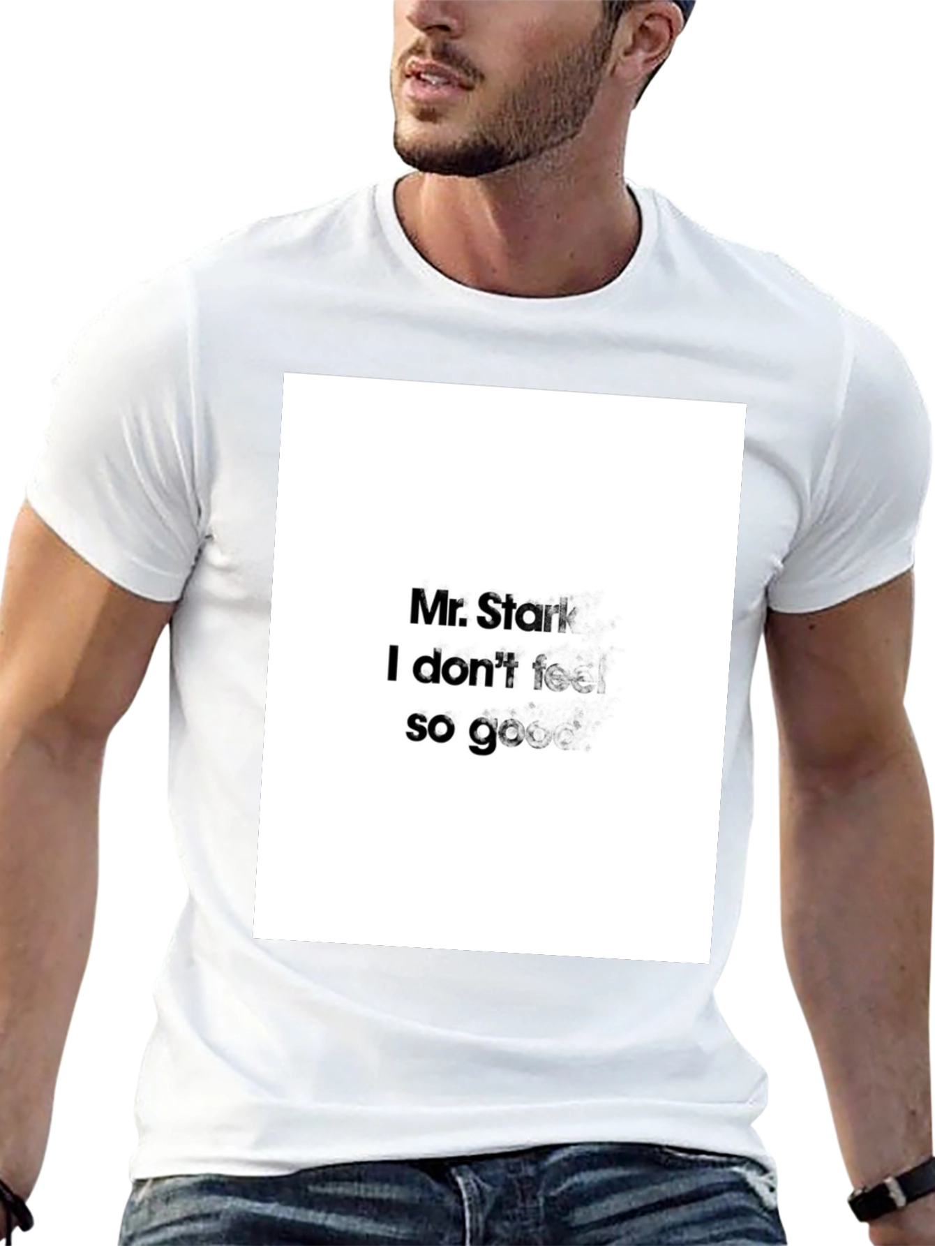 Mr. Stark I Dont Feel So Good Black T-Shirt