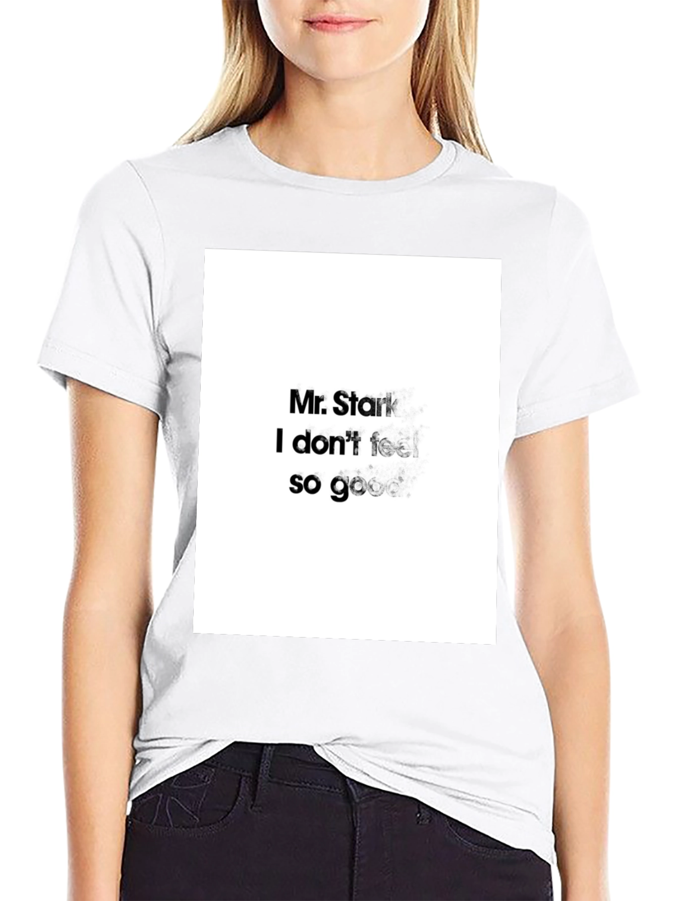 Mr. Stark I Dont Feel So Good Black T-Shirt