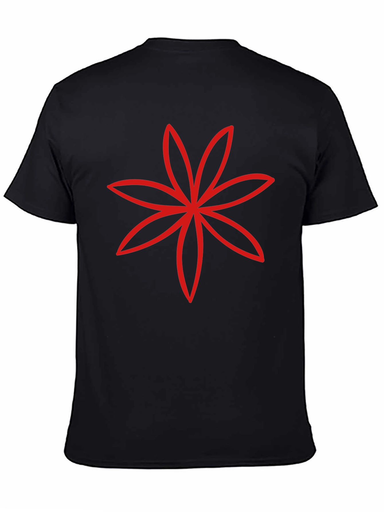 Modern Floral Graphic Tee - Black