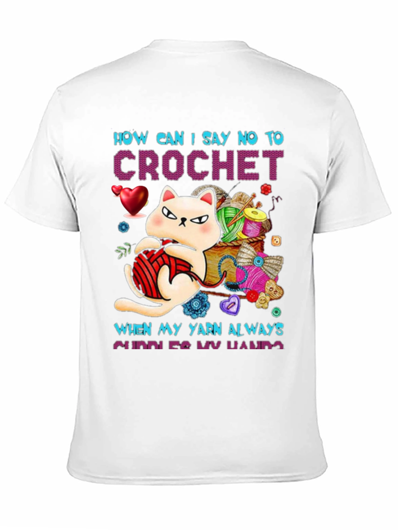 Crochet Cat Graphic T-Shirt