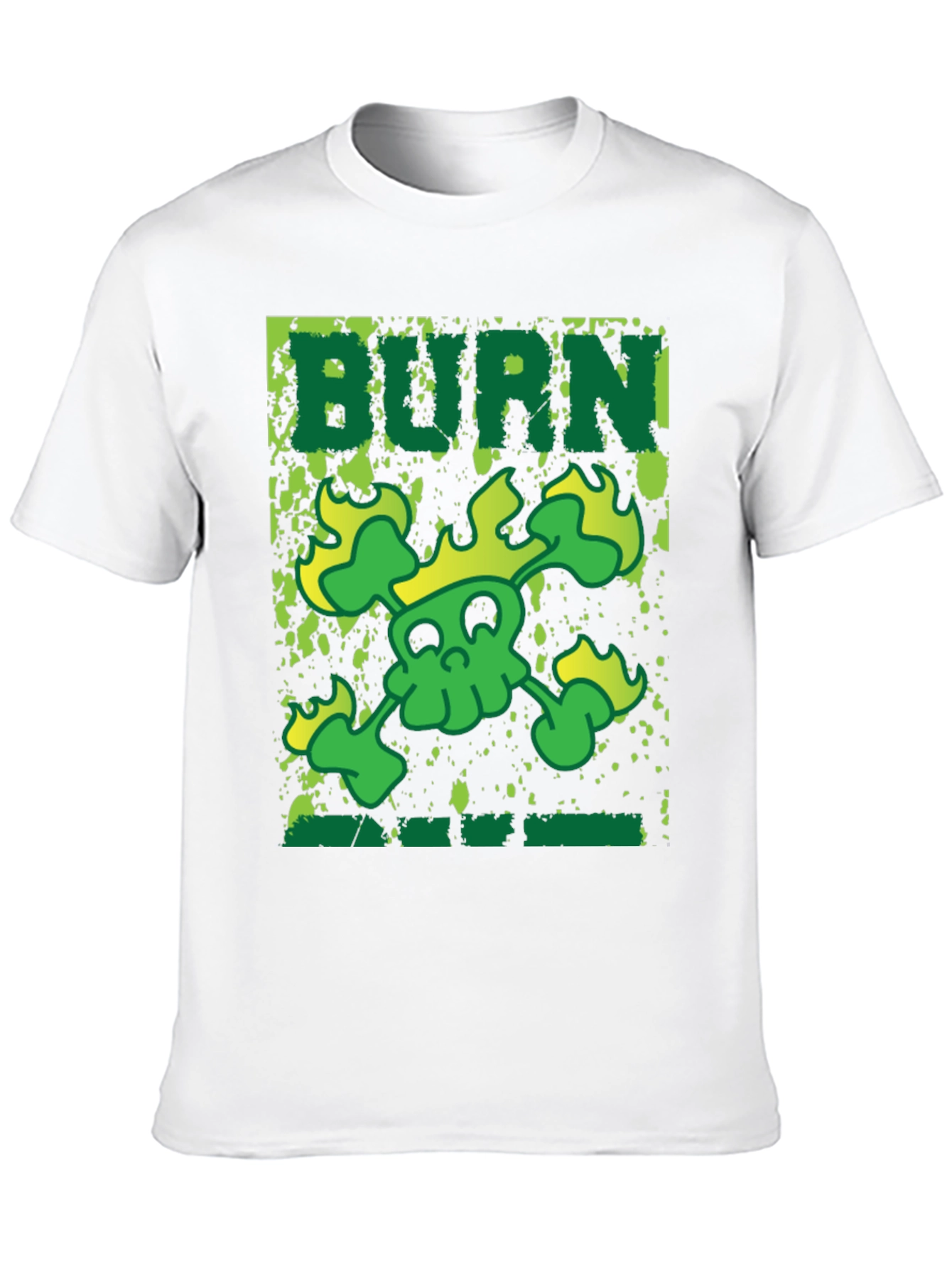 Burn Skull Graphic T-Shirt - Mens Black Tee