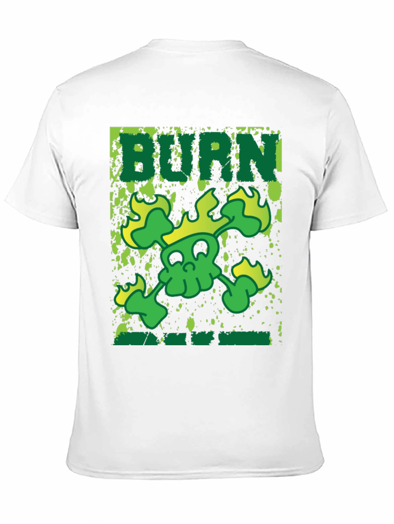 Burn Skull Graphic T-Shirt - Mens Black Tee