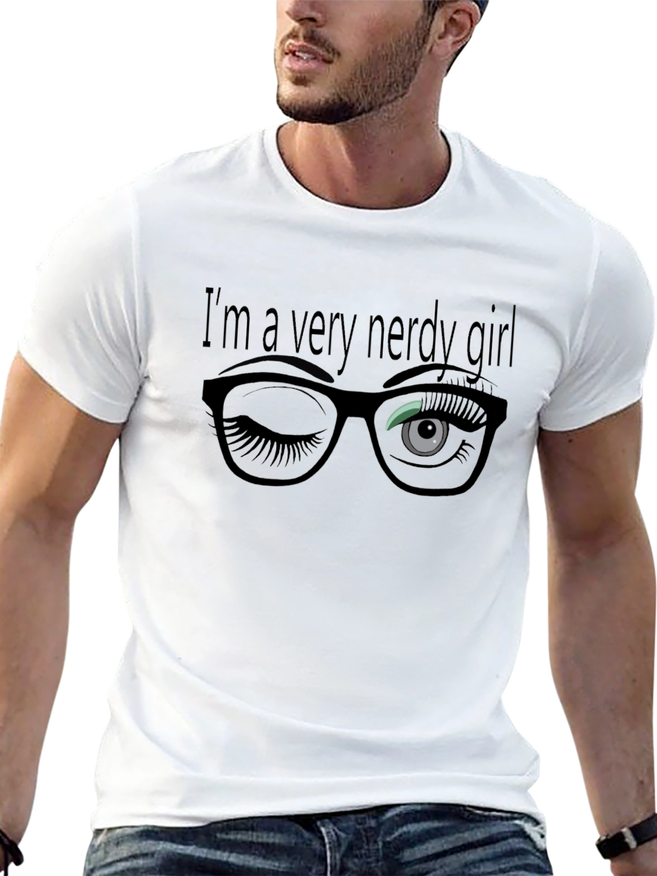 Nerdy Girl Graphic Tee - Stylish Unisex T-Shirt