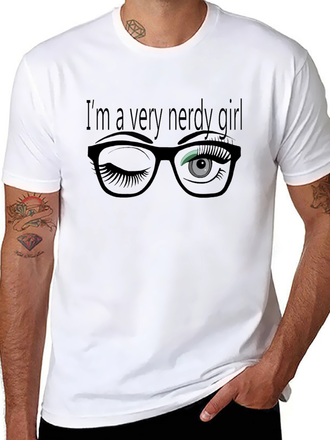 Nerdy Girl Graphic Tee - Stylish Unisex T-Shirt