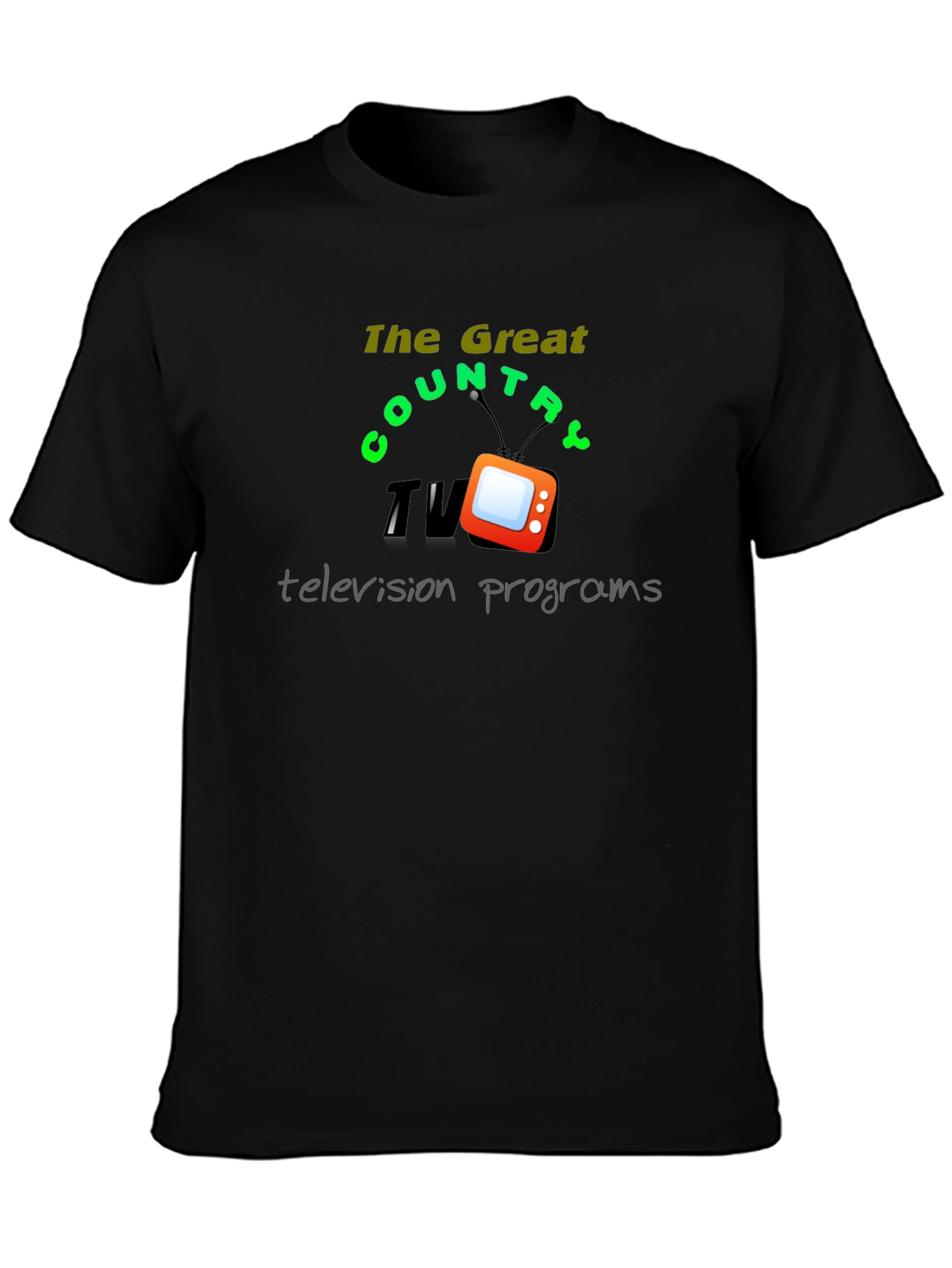 Great Country TV Programs Black T-Shirt