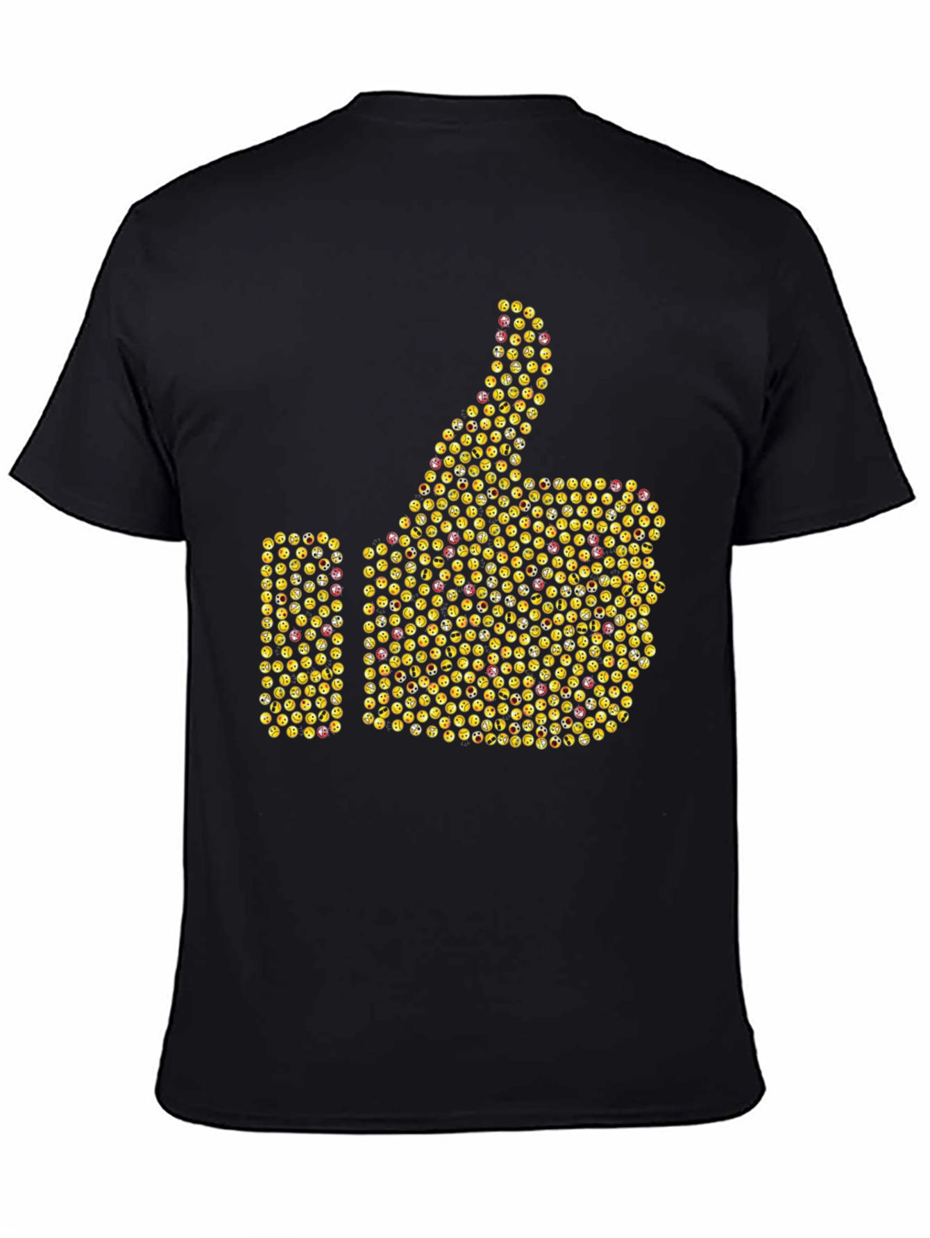 Emoji Thumbs Up Graphic T-Shirt - Black