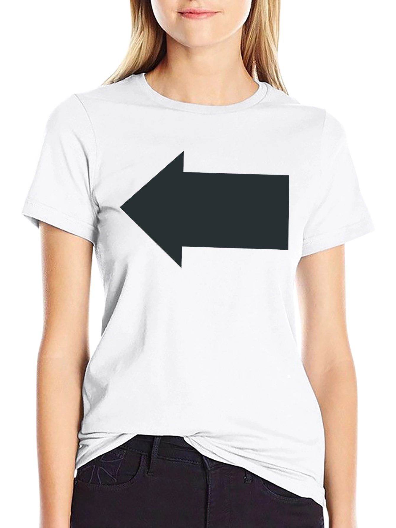 Left Arrow Graphic Black T-Shirt