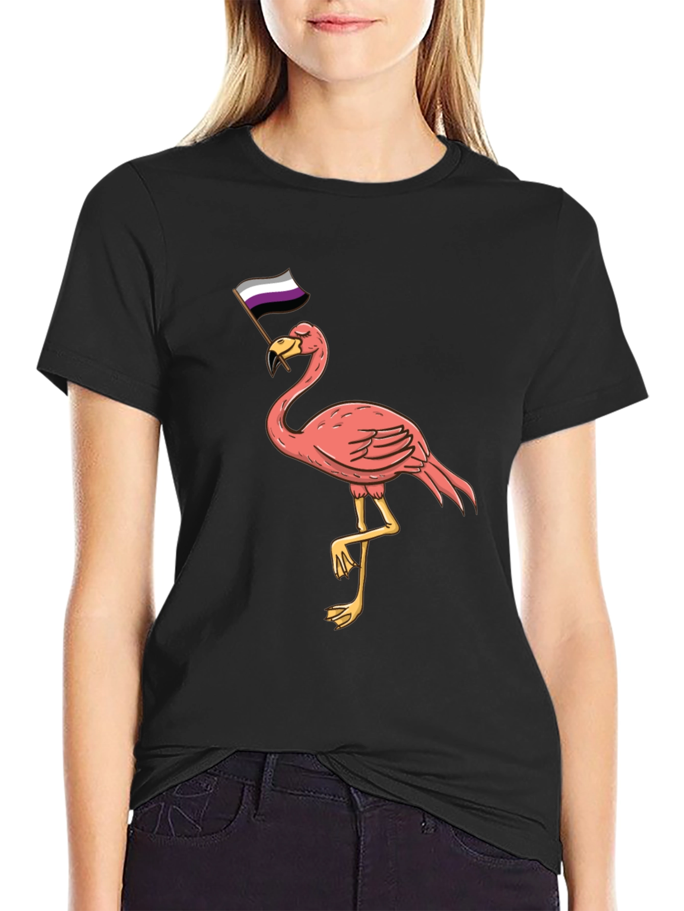 Asexual Pride Flamingo T-Shirt