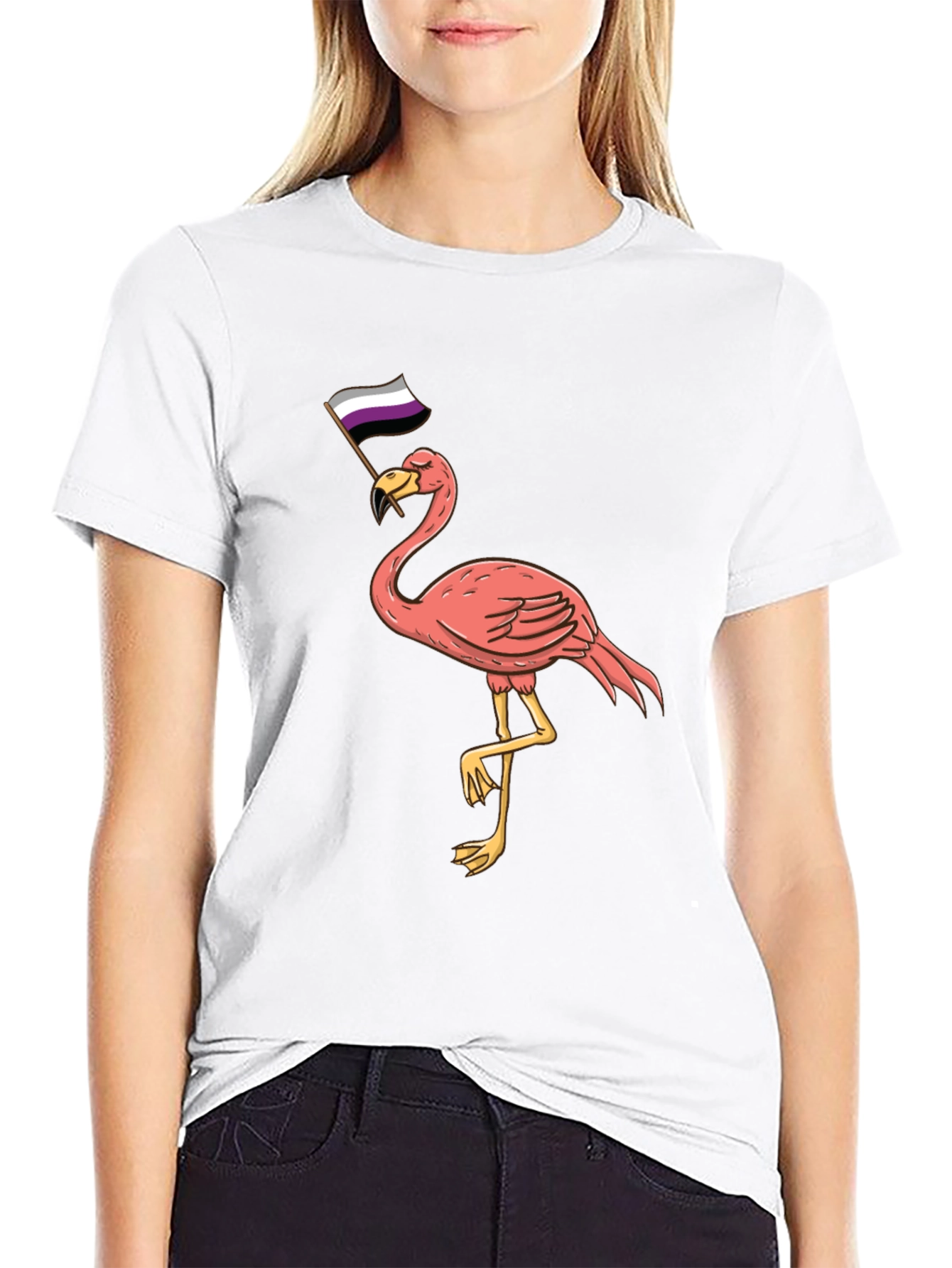 Asexual Pride Flamingo T-Shirt