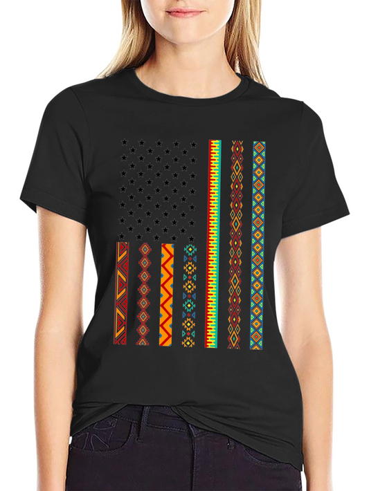 Aztec American Flag Graphic Tee