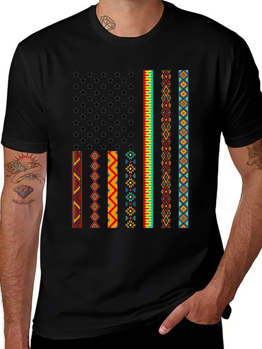 Aztec American Flag Graphic Tee