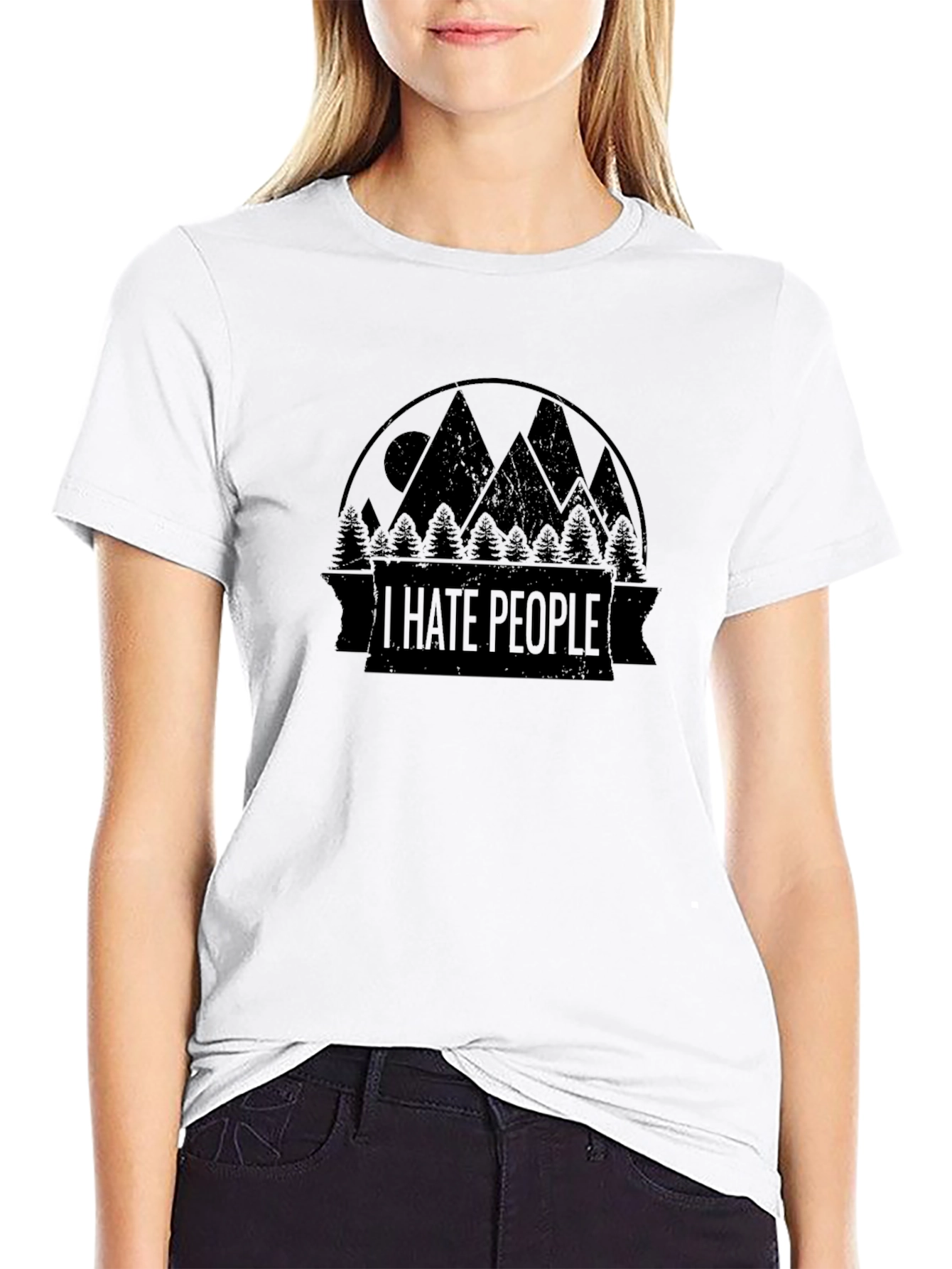 I Hate People Mountain T-Shirt - Introvert Tee