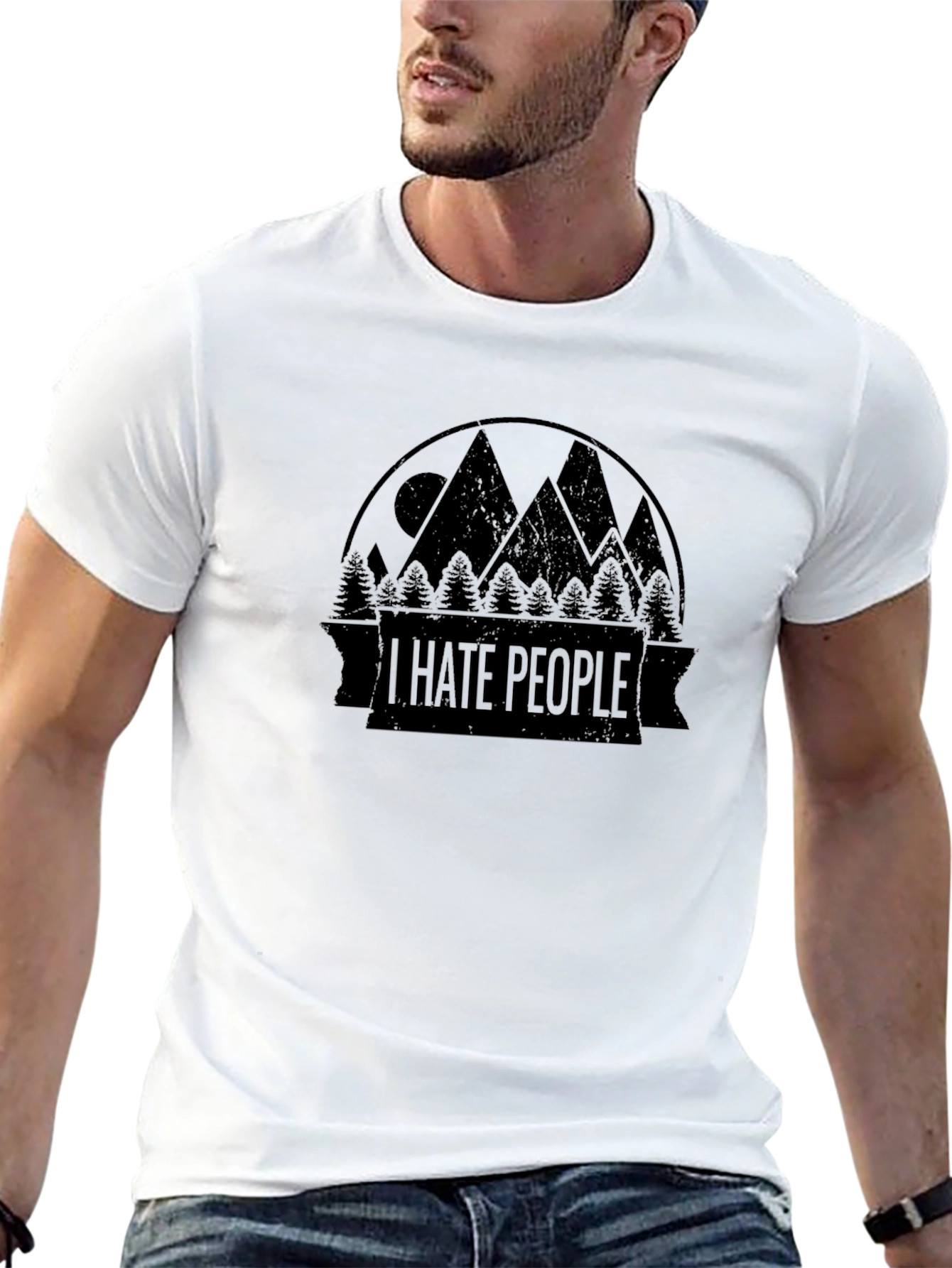 I Hate People Mountain T-Shirt - Introvert Tee