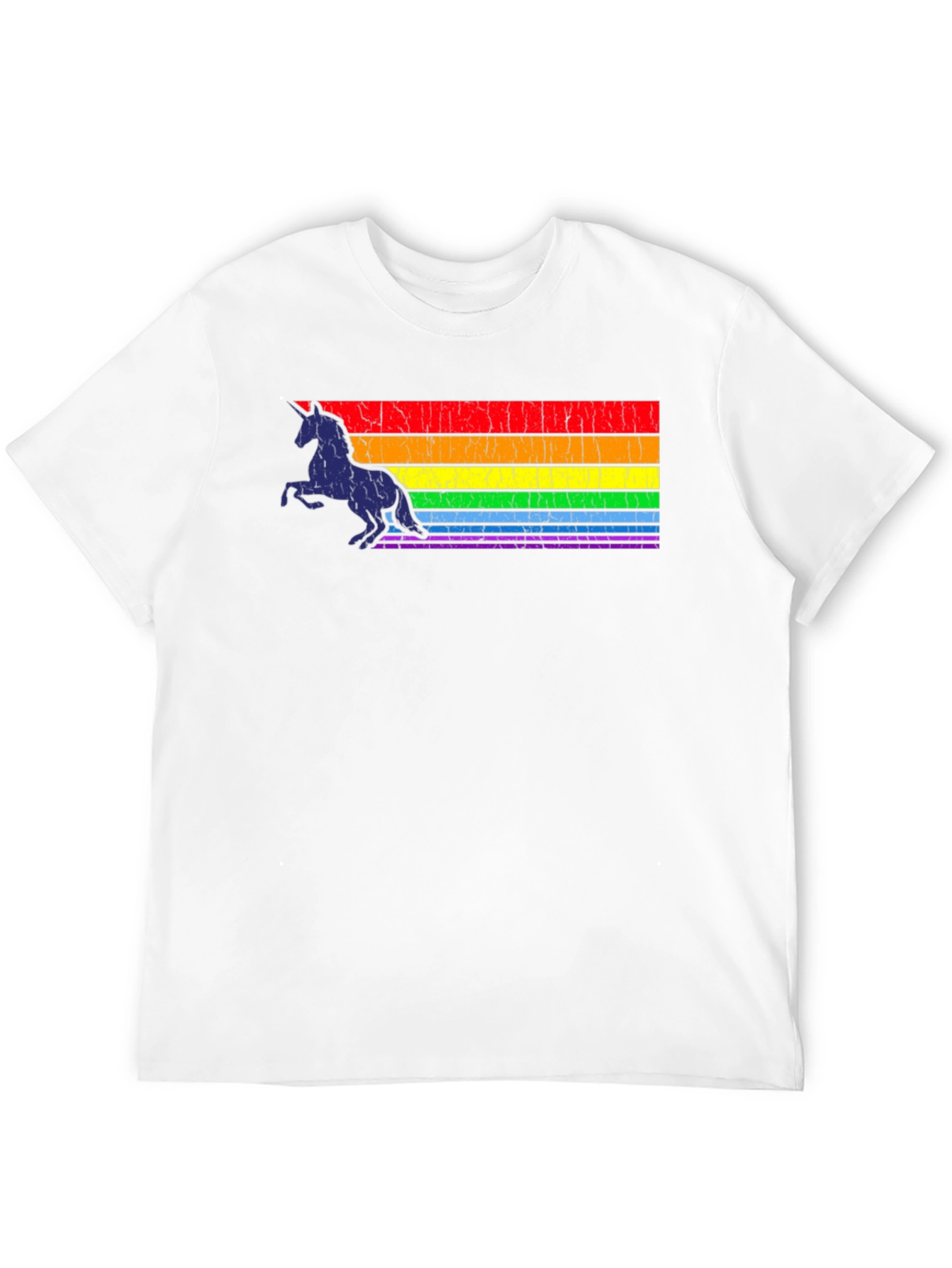 Rainbow Unicorn Black T-Shirt
