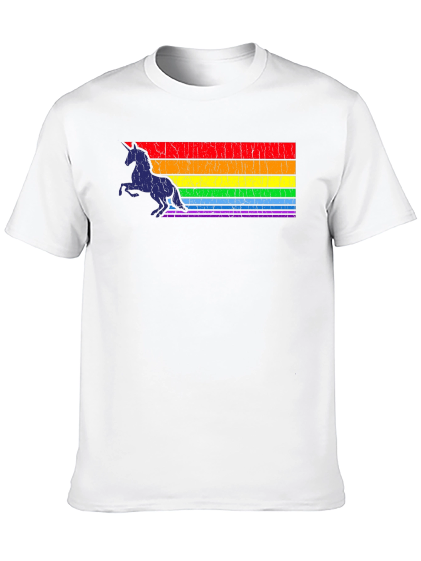 Rainbow Unicorn Black T-Shirt