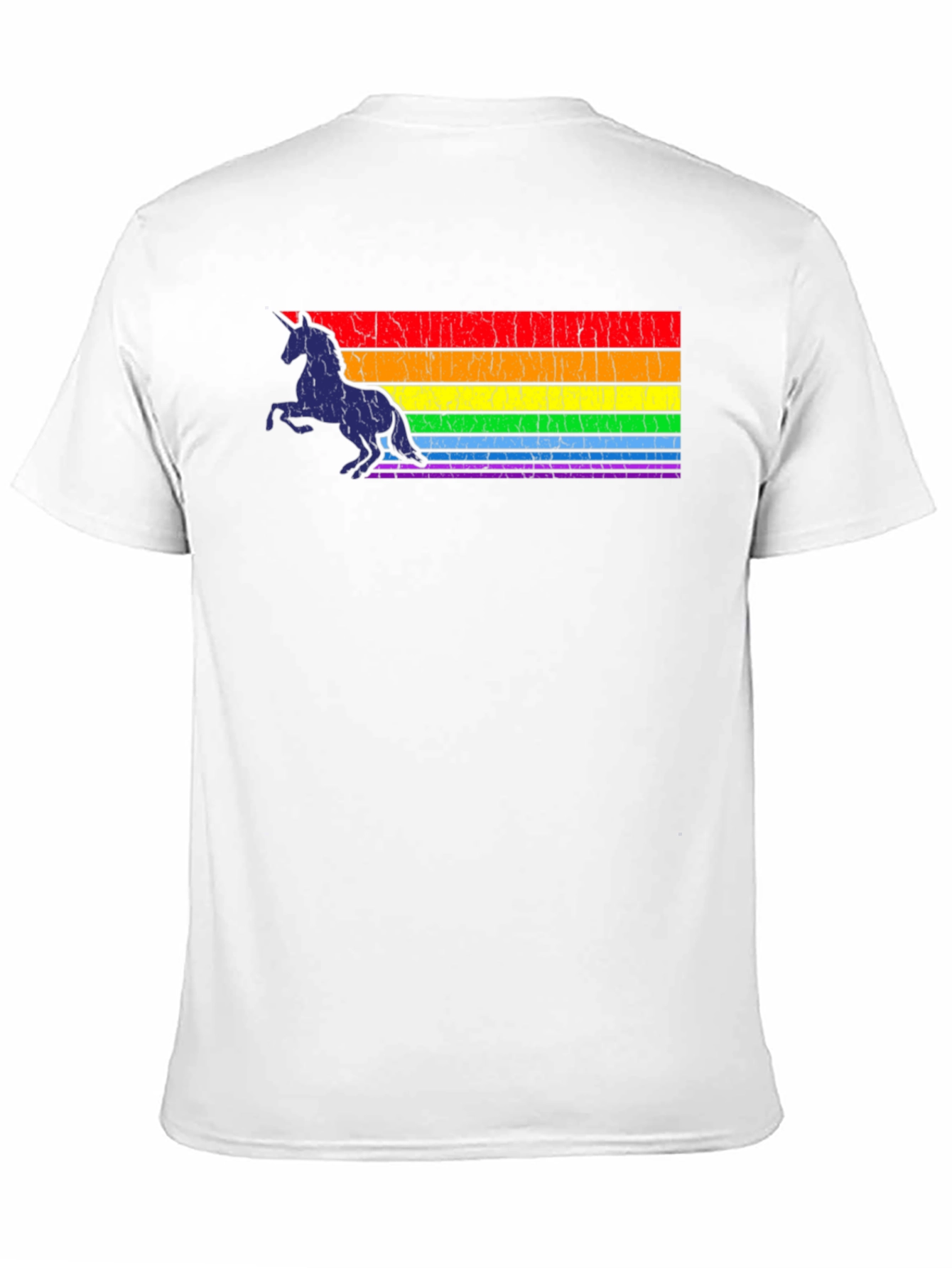 Rainbow Unicorn Black T-Shirt