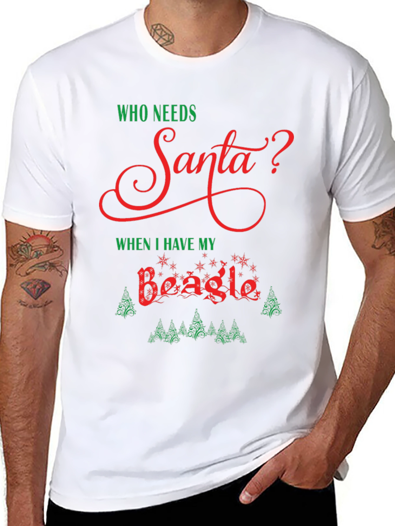 Who Needs Santa Beagle Christmas T-Shirt