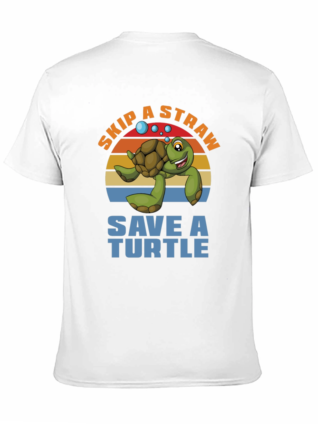 Skip a Straw Save a Turtle Graphic T-Shirt