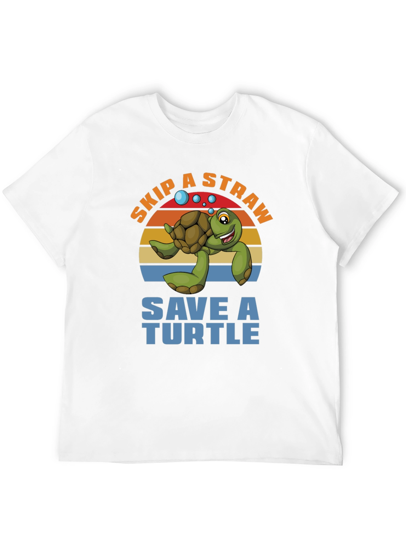 Skip a Straw Save a Turtle Graphic T-Shirt