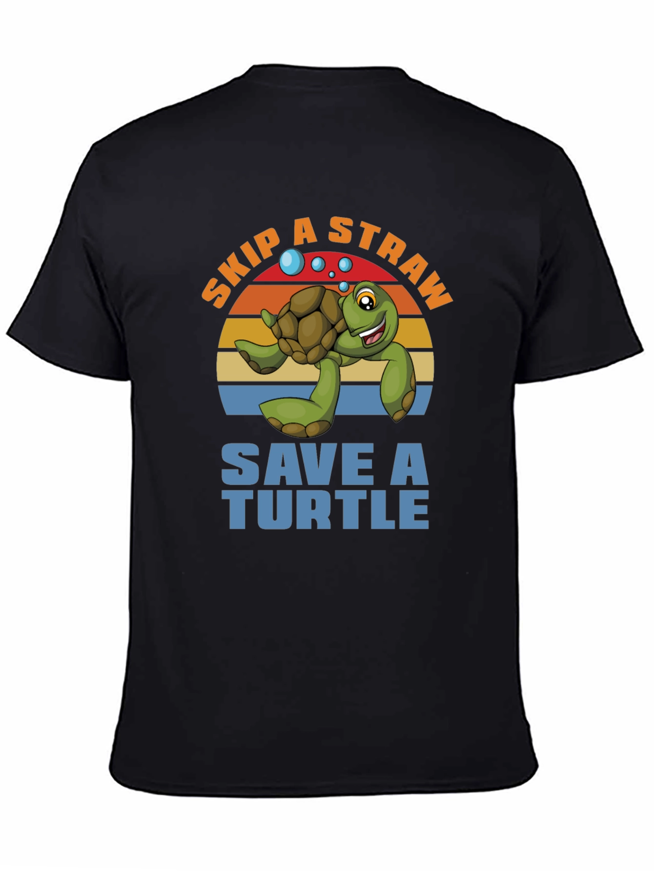 Skip a Straw Save a Turtle Graphic T-Shirt