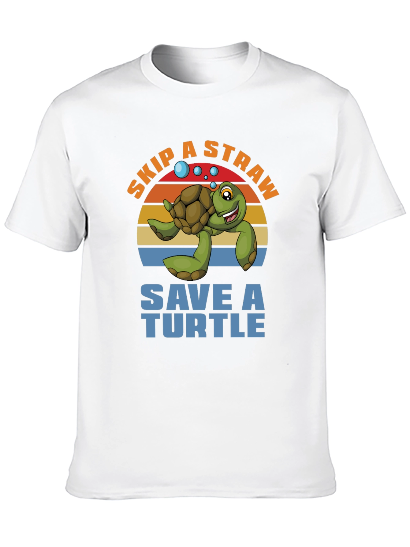 Skip a Straw Save a Turtle Graphic T-Shirt