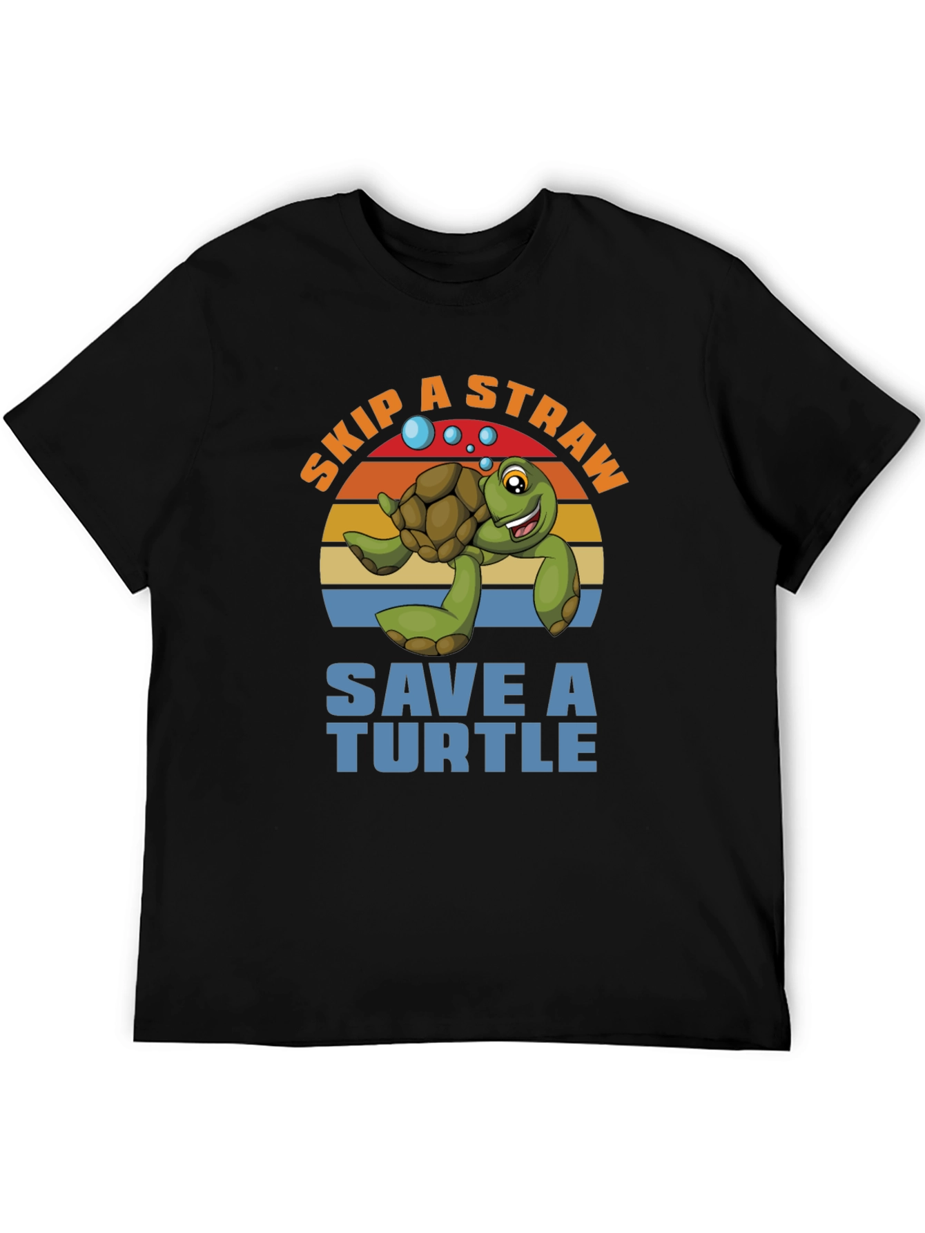 Skip a Straw Save a Turtle Graphic T-Shirt