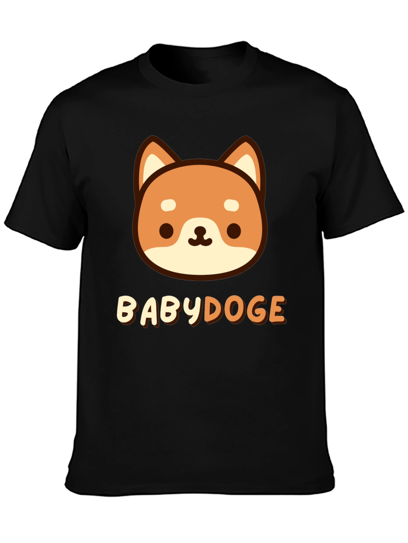 BabyDoge Cartoon Doge T-Shirt - Black