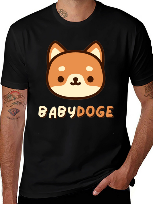 BabyDoge Cartoon Doge T-Shirt - Black