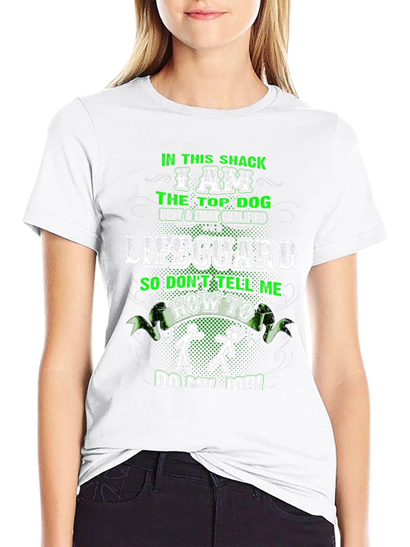 Lifeguard Top Dog Funny Graphic T-Shirt