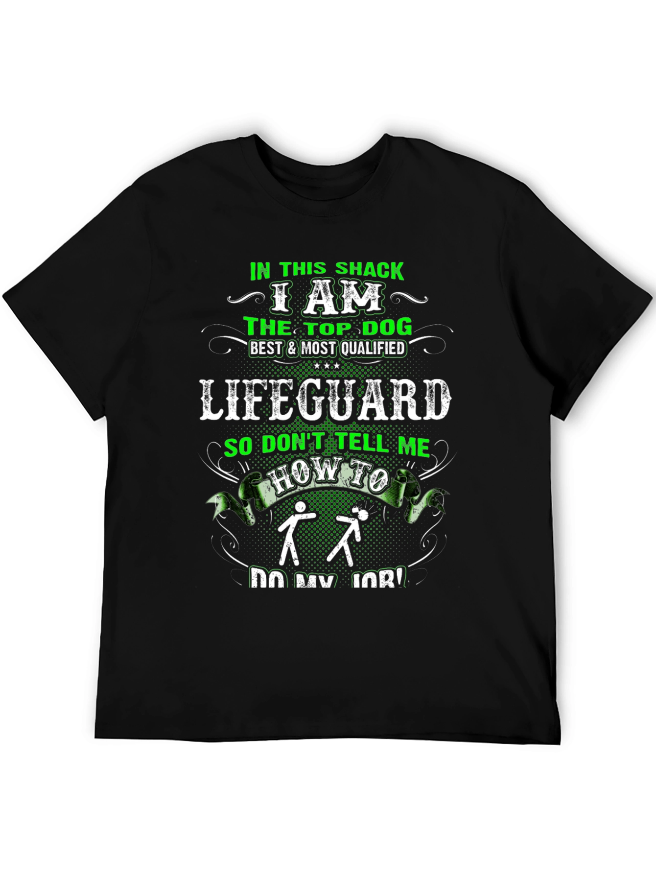 Lifeguard Top Dog Funny Graphic T-Shirt