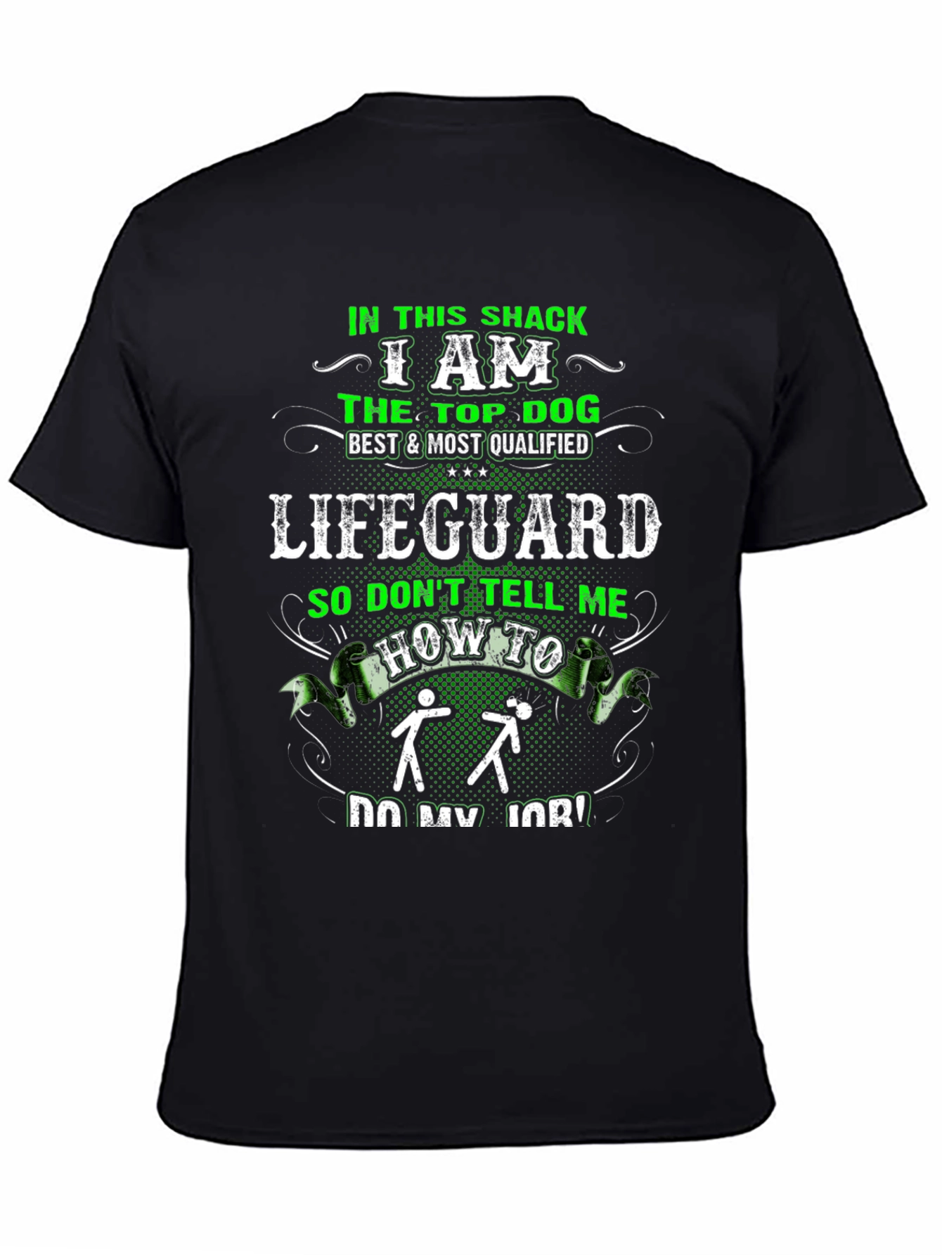 Lifeguard Top Dog Funny Graphic T-Shirt