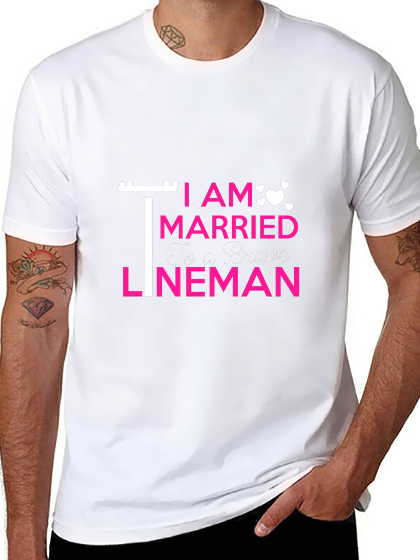 I Am Married to a Brave Lineman T-Shirt