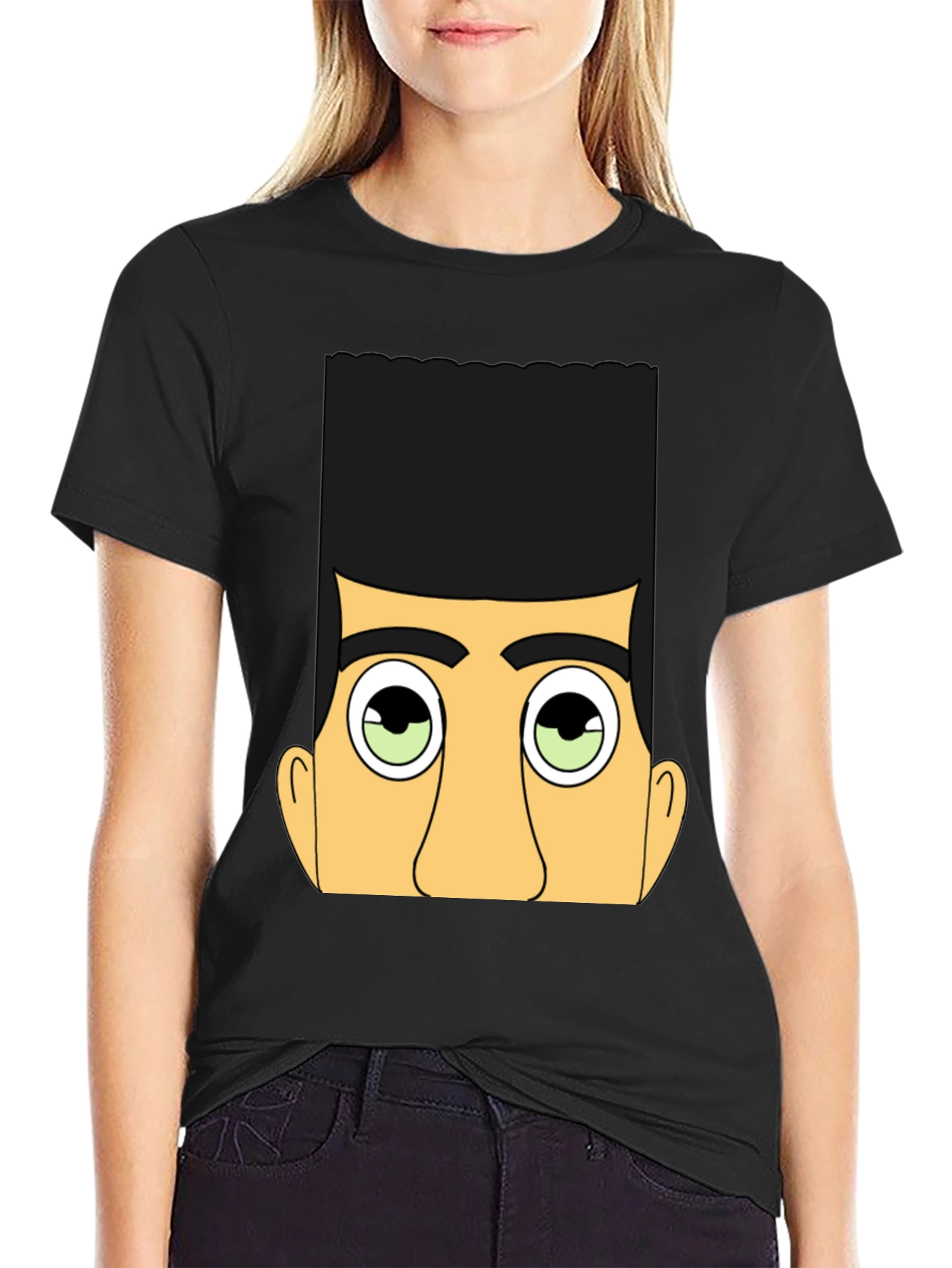 Funky Graphic Tee - Retro Cartoon Face T-Shirt