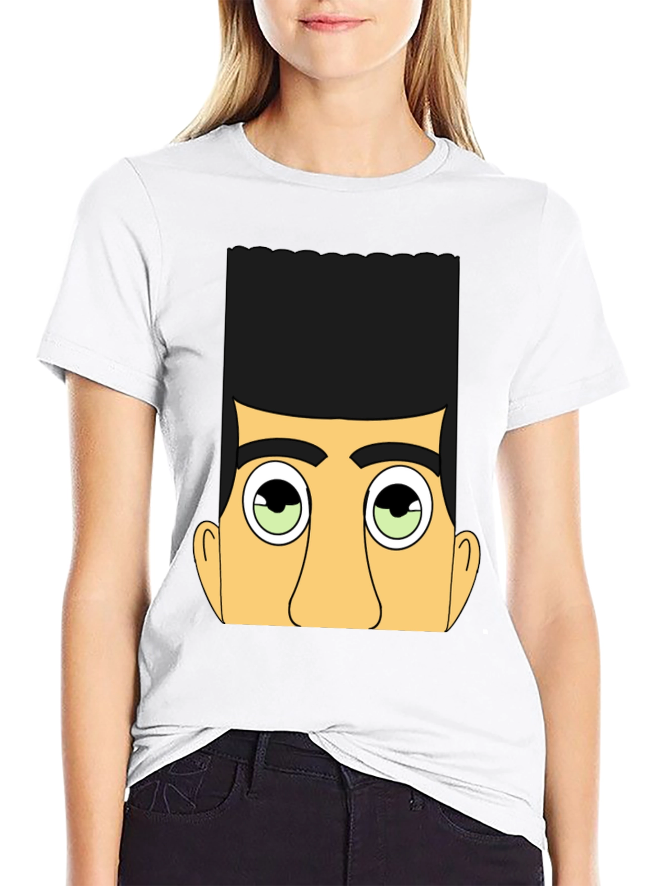 Funky Graphic Tee - Retro Cartoon Face T-Shirt