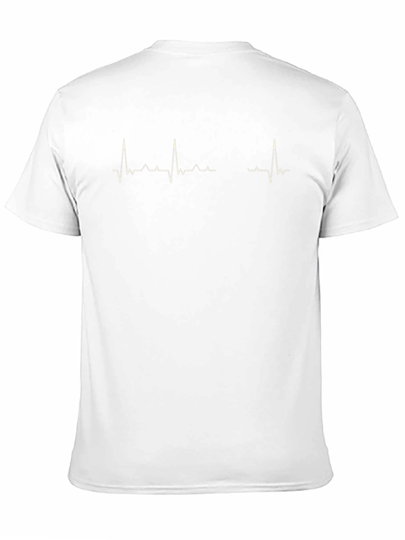 Mens Black T-Shirt with Heartbeat Graphic