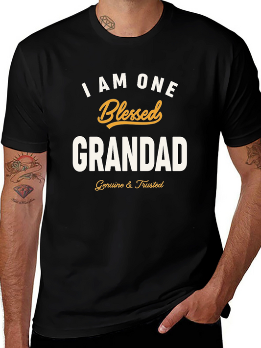 Blessed Grandad T-Shirt - Black Graphic Tee