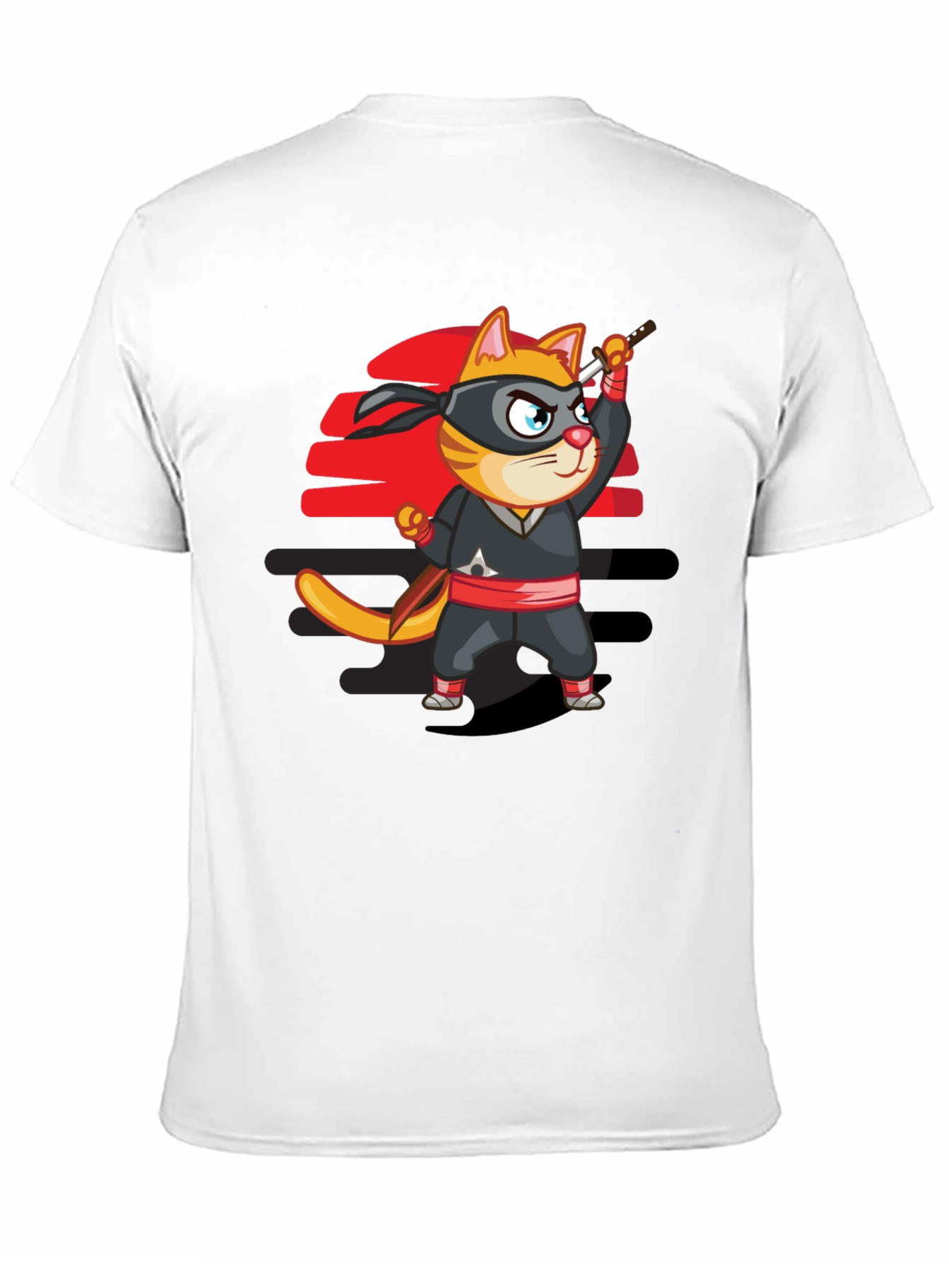 Ninja Cat T-Shirt - Cool Cartoon Graphic Tee