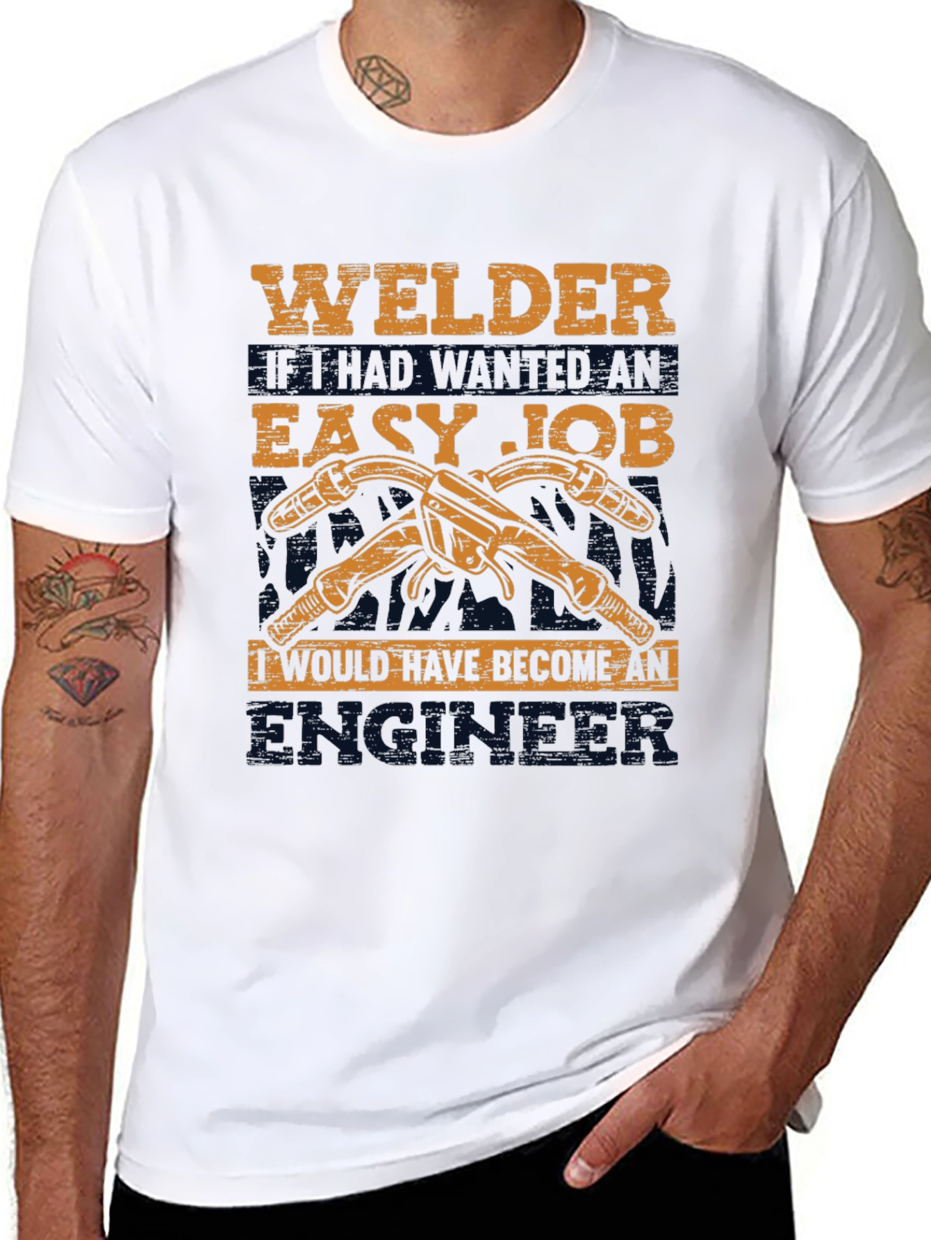 Welders Easy Job Black Graphic T-Shirt