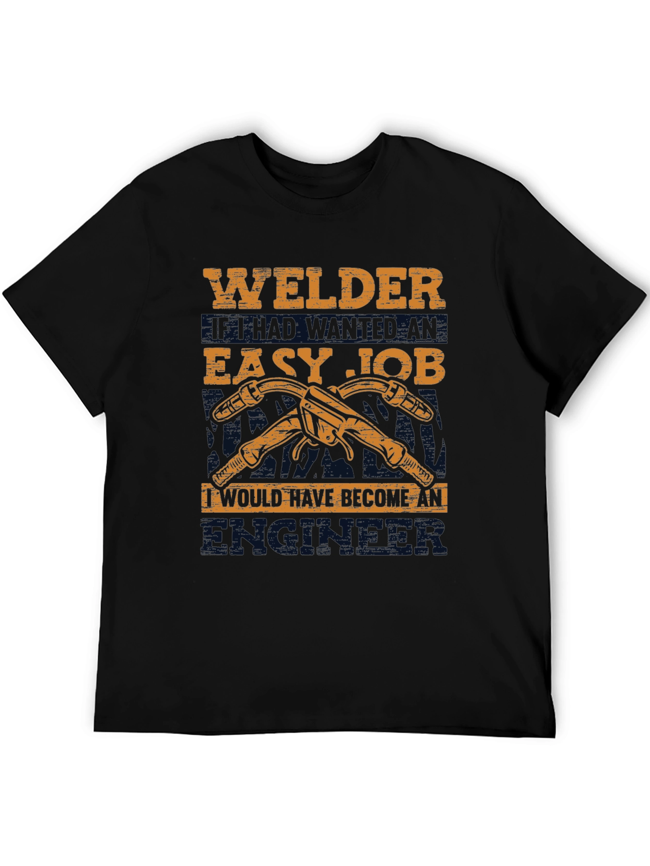 Welders Easy Job Black Graphic T-Shirt