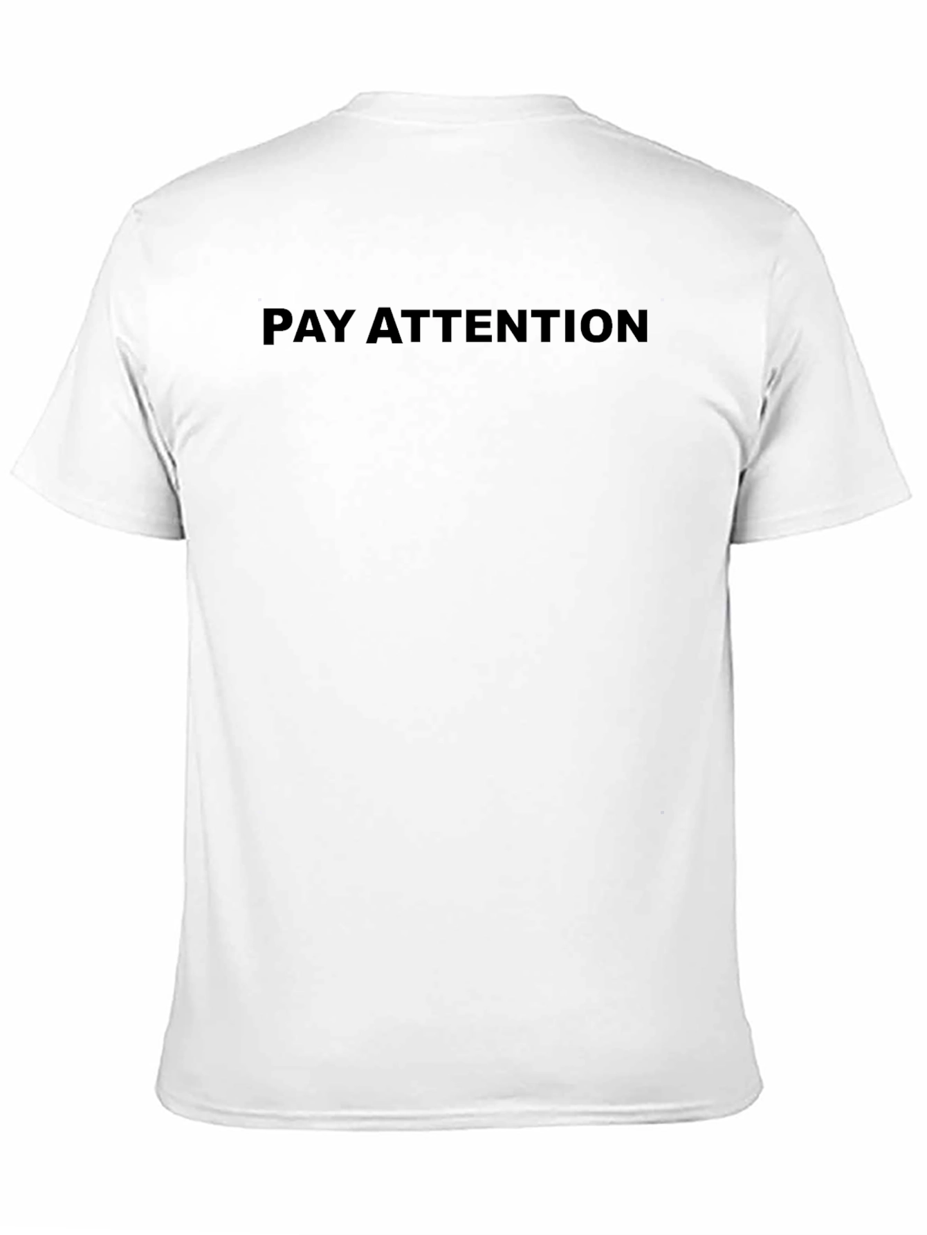 Pay Attention Black T-Shirt - Mens Casual Tee