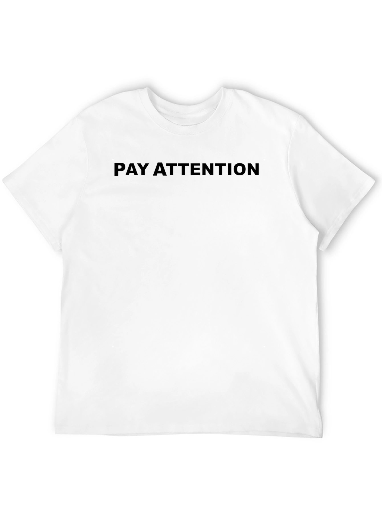 Pay Attention Black T-Shirt - Mens Casual Tee
