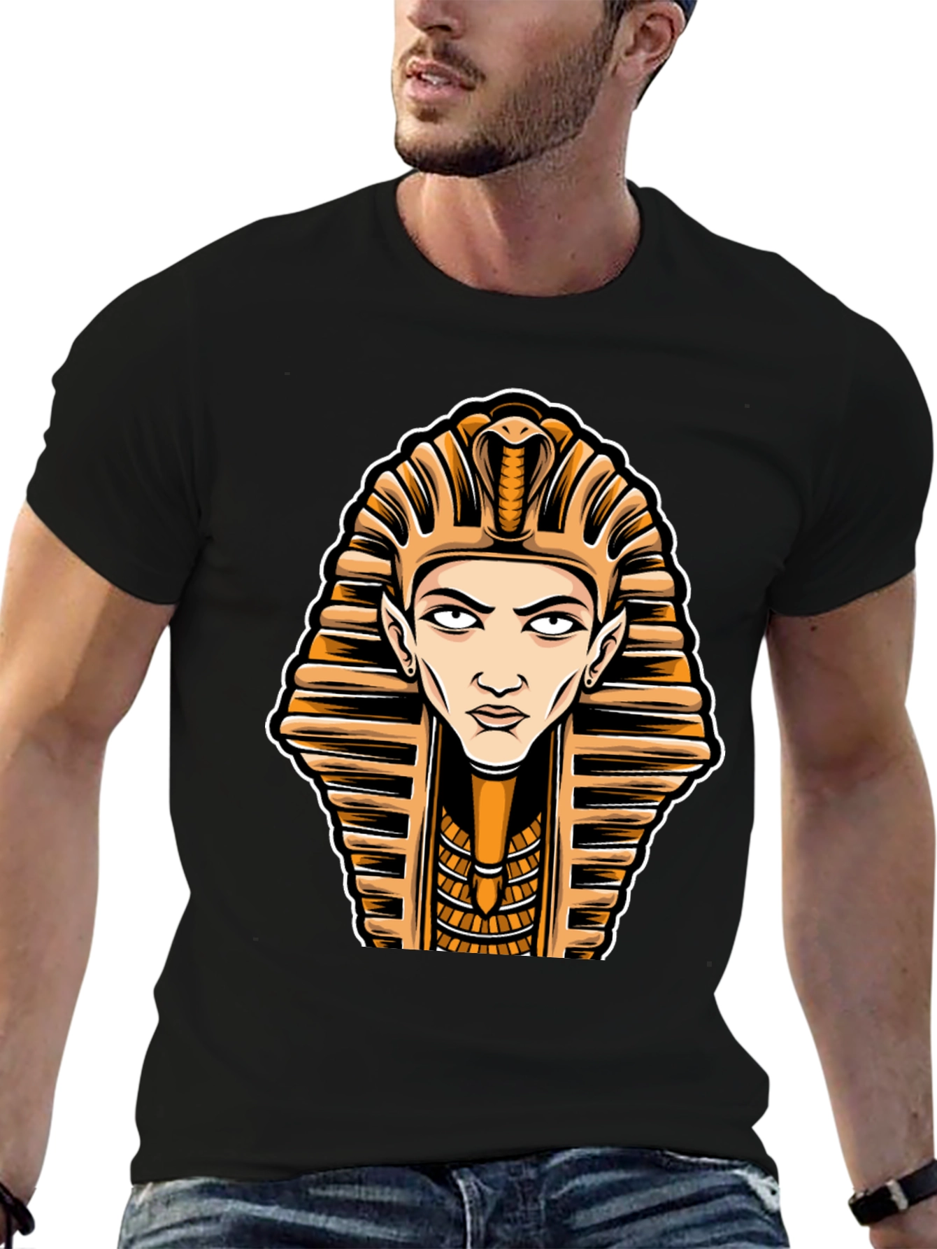 Pharaoh Graphic T-Shirt - Trendy Egyptian Design