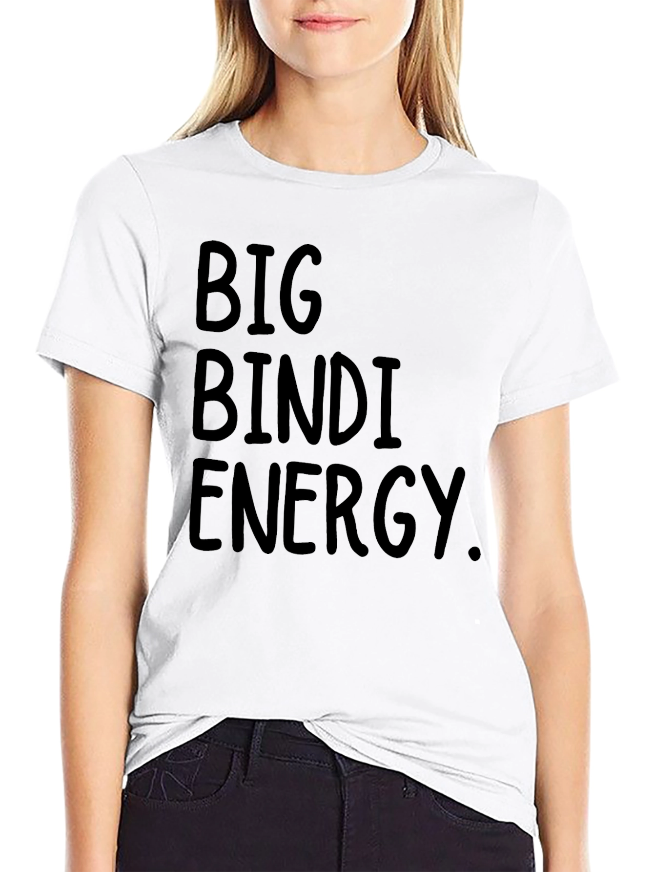 Big Bindi Energy T-Shirt - Black Crew Neck Tee